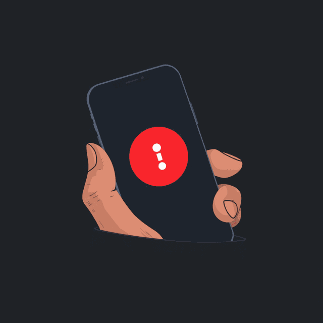 smartphone, red notification badge, human hand, pocket, dark moody tones, editorial illustration