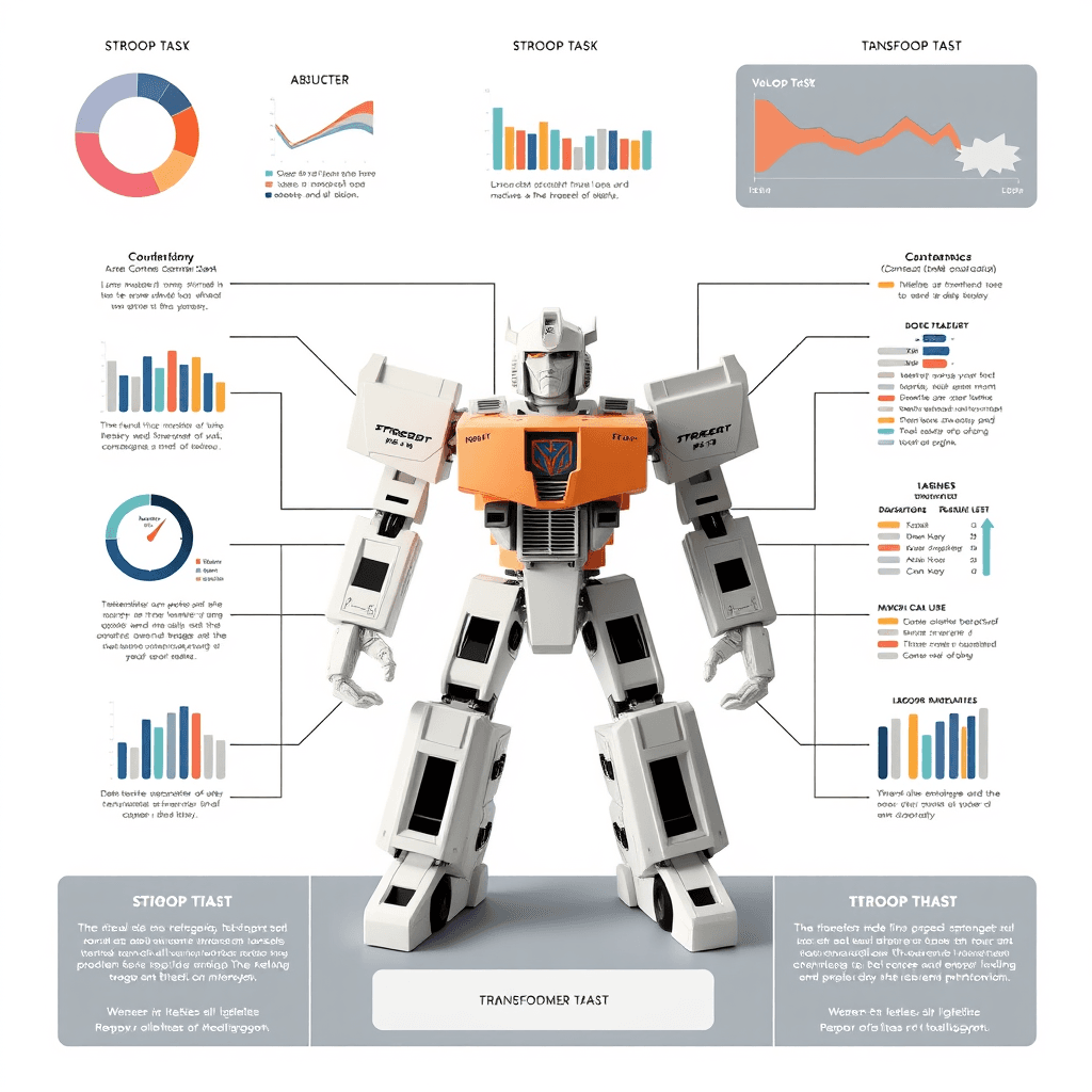 Transformer Models Fail Where Human Attention Falters on Stroop Task