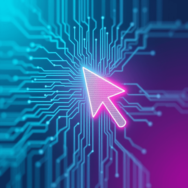 node graph, blinking cursor, AI interface, digital tool, clean editorial illustration, digital decay, smooth gradients,