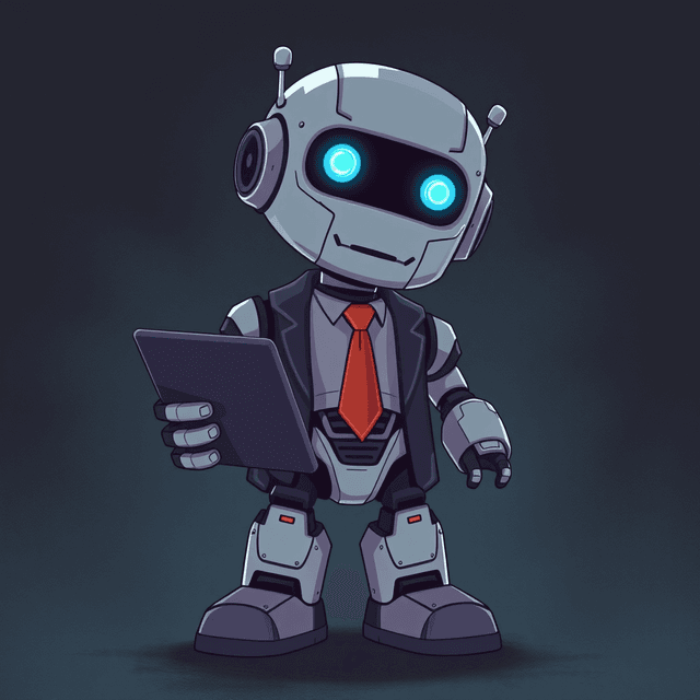 AI toddler, toy robot, business, acquisition, dark moody tones, editorial illustration