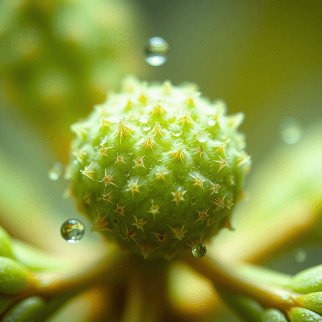 plant pores, microscope, diffusion model, research, clean editorial illustration, digital decay